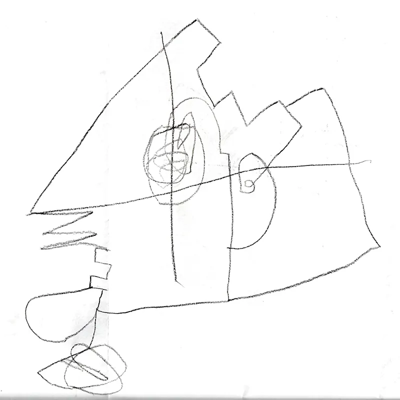 鉛筆で描かれた原画